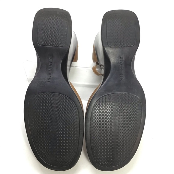 Gianni Bini Prisma Tan Leather Wedge Sandals 9M - Picture 8 of 9